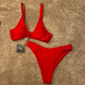 Red zaful bikini set